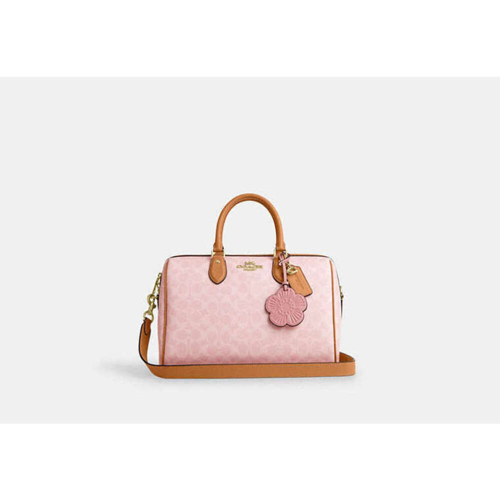 Rowan Large Satchel Bag In Signature Canvas With Charms